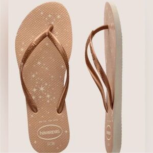Haviaianas Slim Gloss Thong Flip Flops - NWT